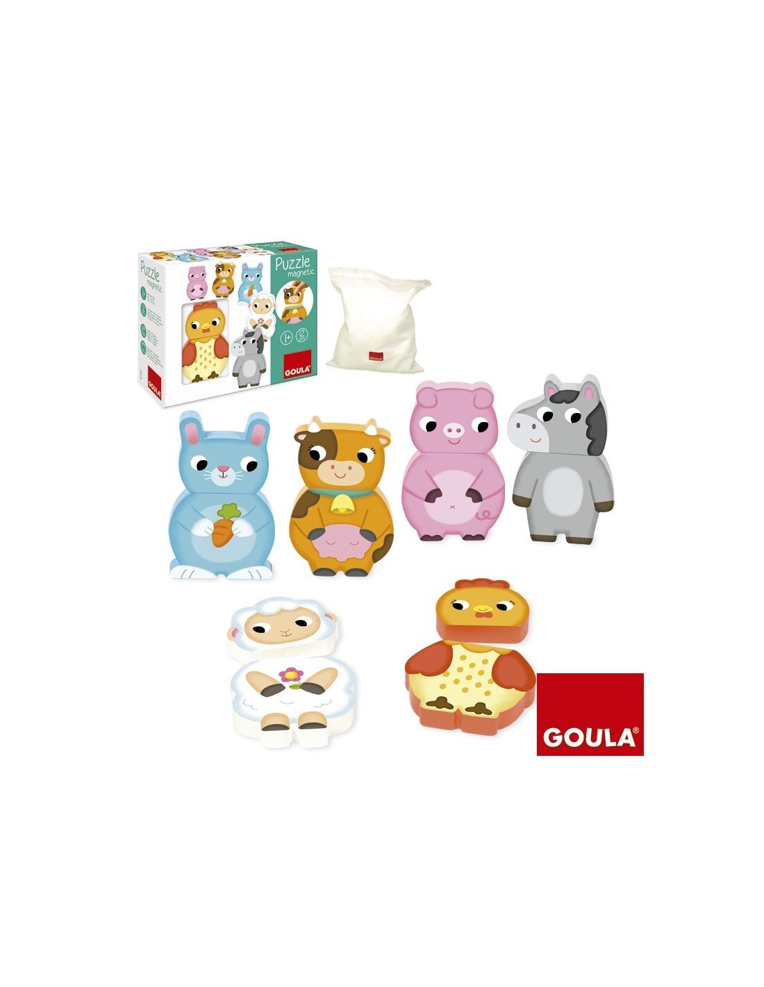 Puzzle Magn&eacute;tico Animales Granja